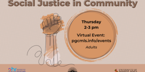 Social Justice in Community Event Flyer