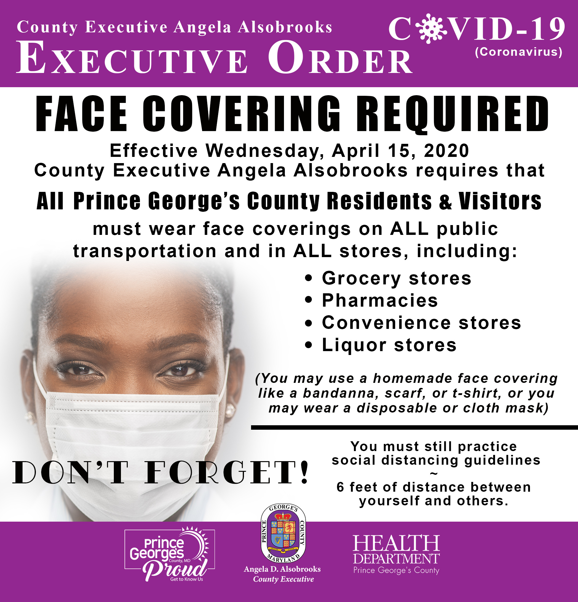 Face Covering Exec Order Updated English