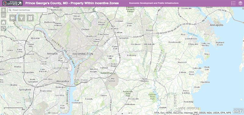 Geographic Development Incentives Tool Map