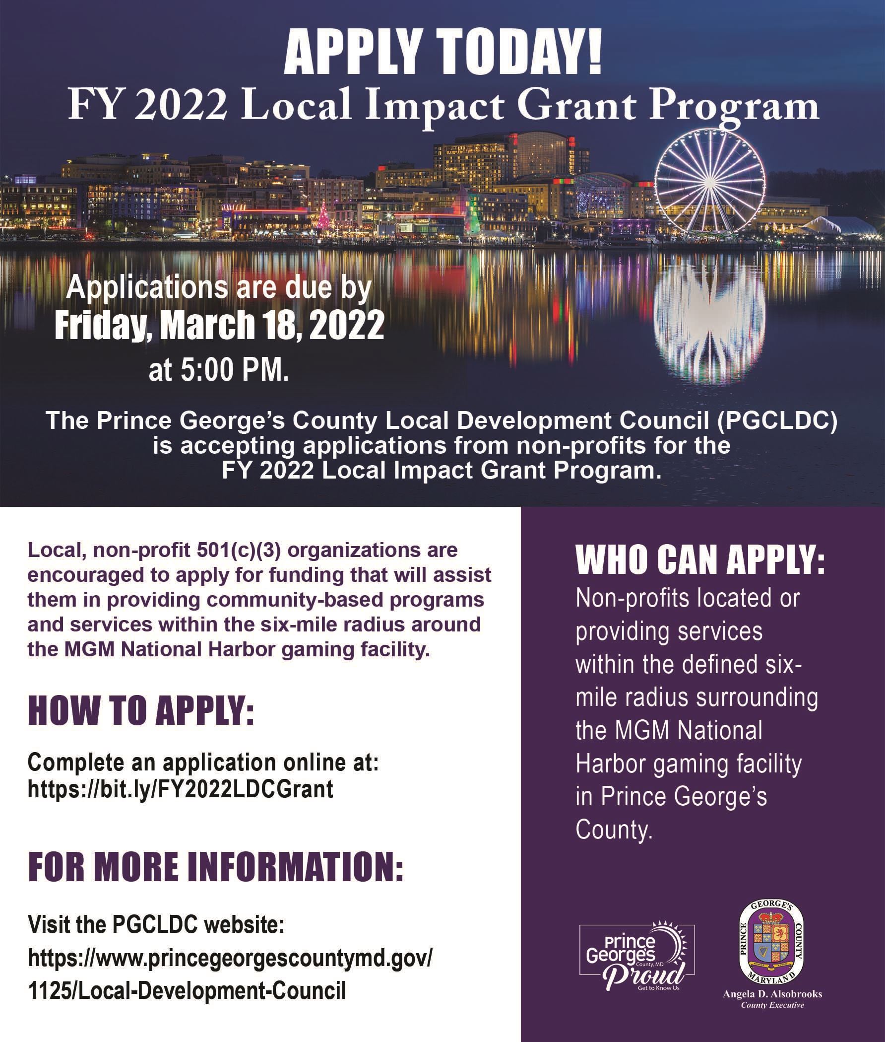 FY 2022 Local Impact Grant Announcement