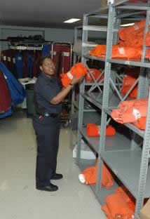 Officer issuing Inmate clothing