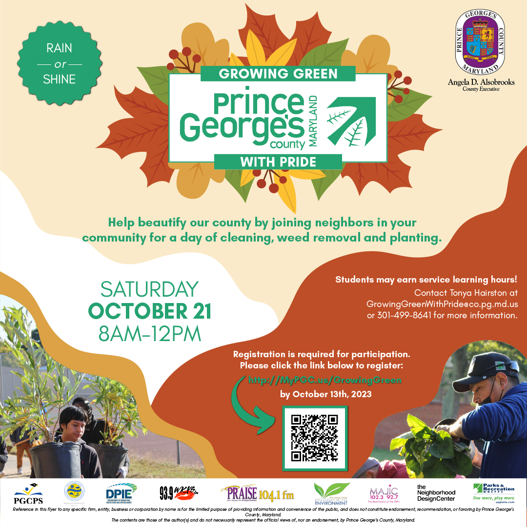 Growing Green With Pride Spring 2023 — Prince George's County, MD