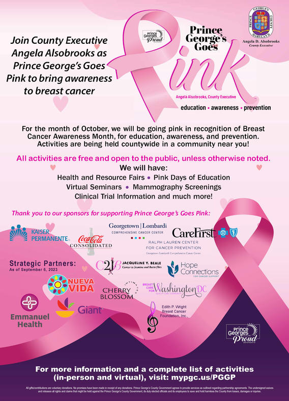 Prince George's goes Pink Flyer