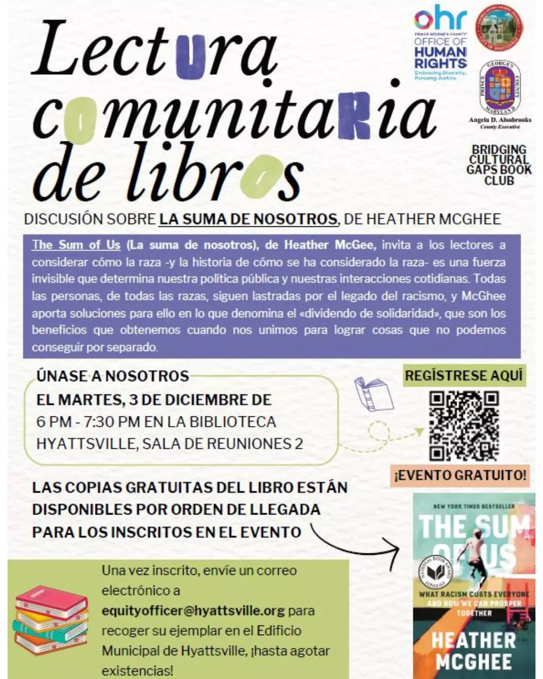 IMAGE: Sum of Us Discussion Panel Flyer in Spanish