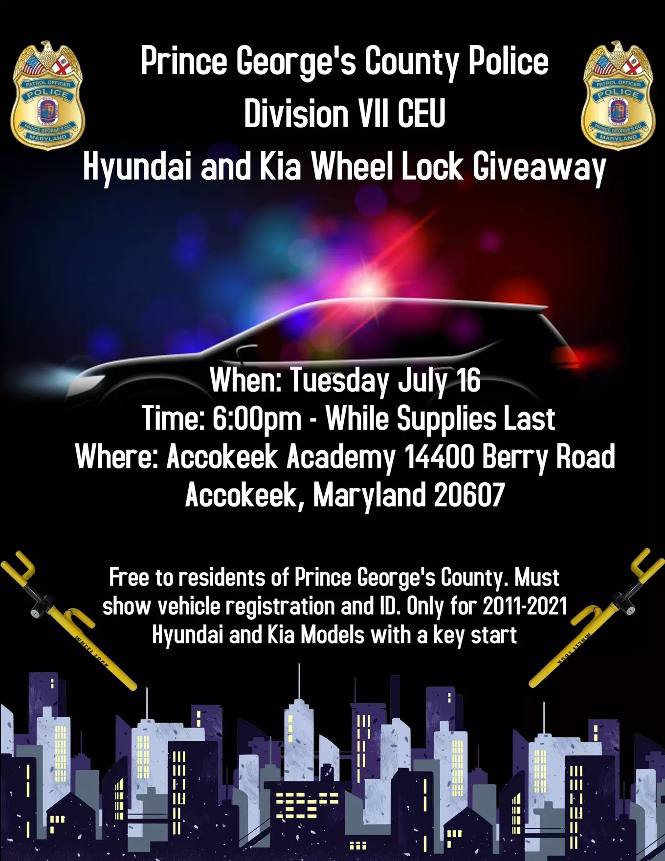 Fort Washington Hyundai and Kia Wheel Lock Giveaway