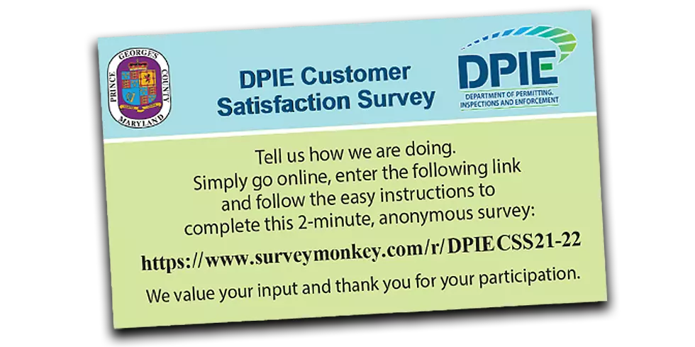 DPIE Customer Satisfaction Survey card
