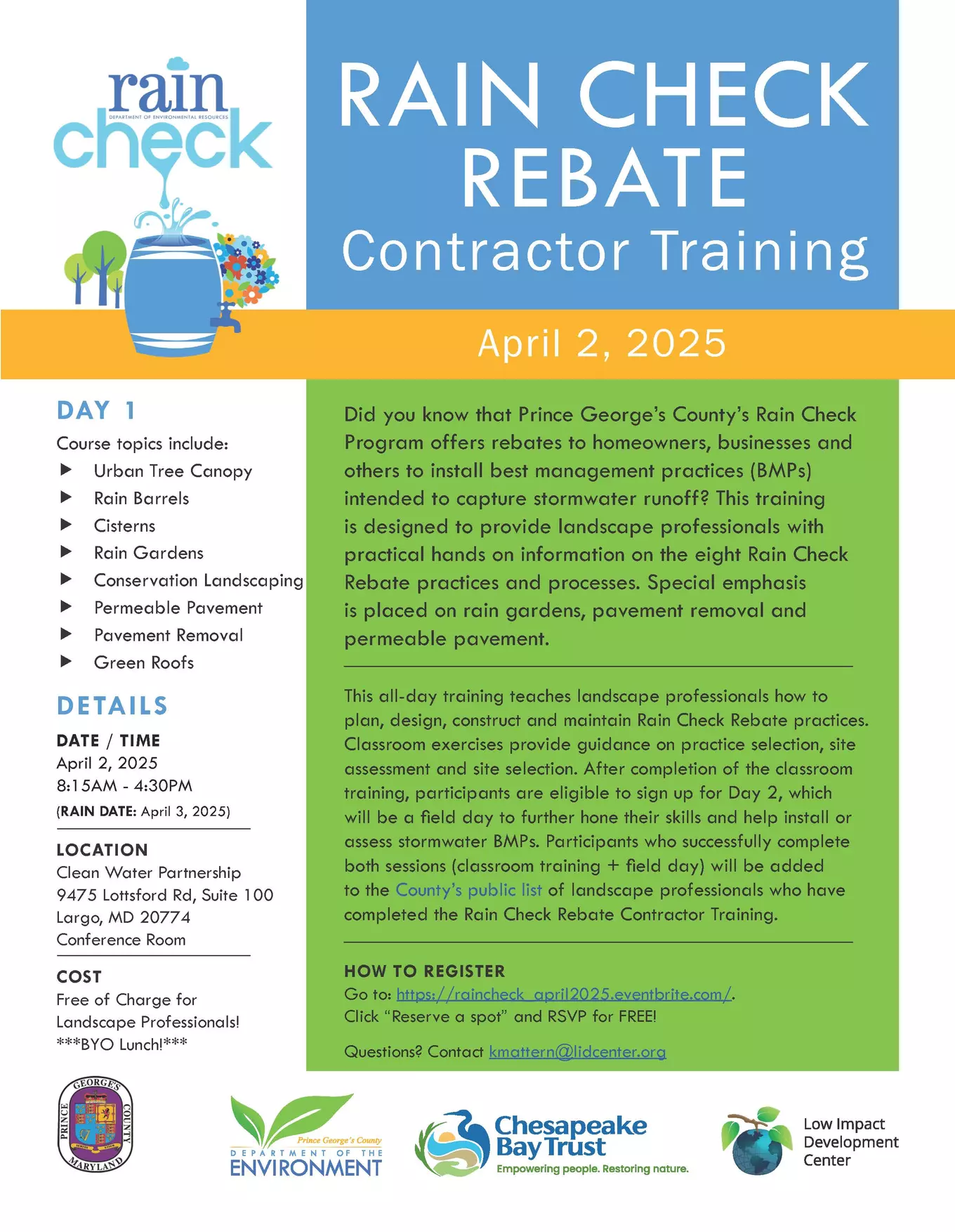 Rain Check Rebate Training