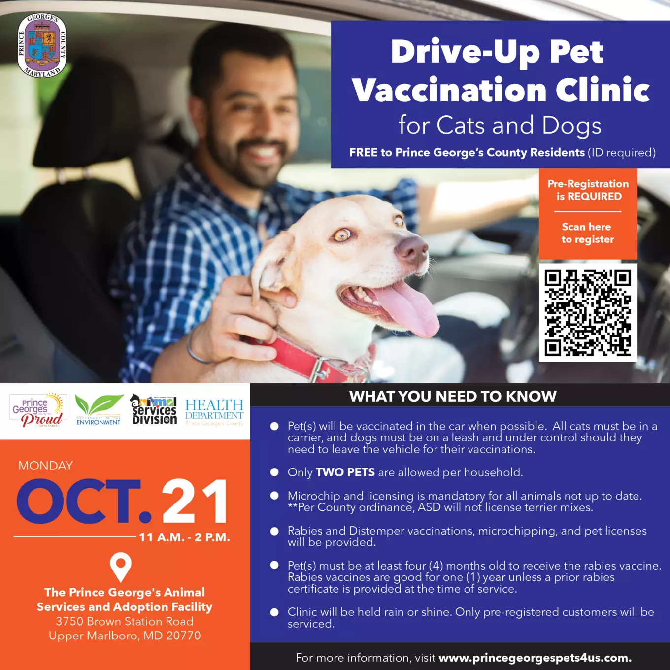 drive thru pet vaccine, pet clinic