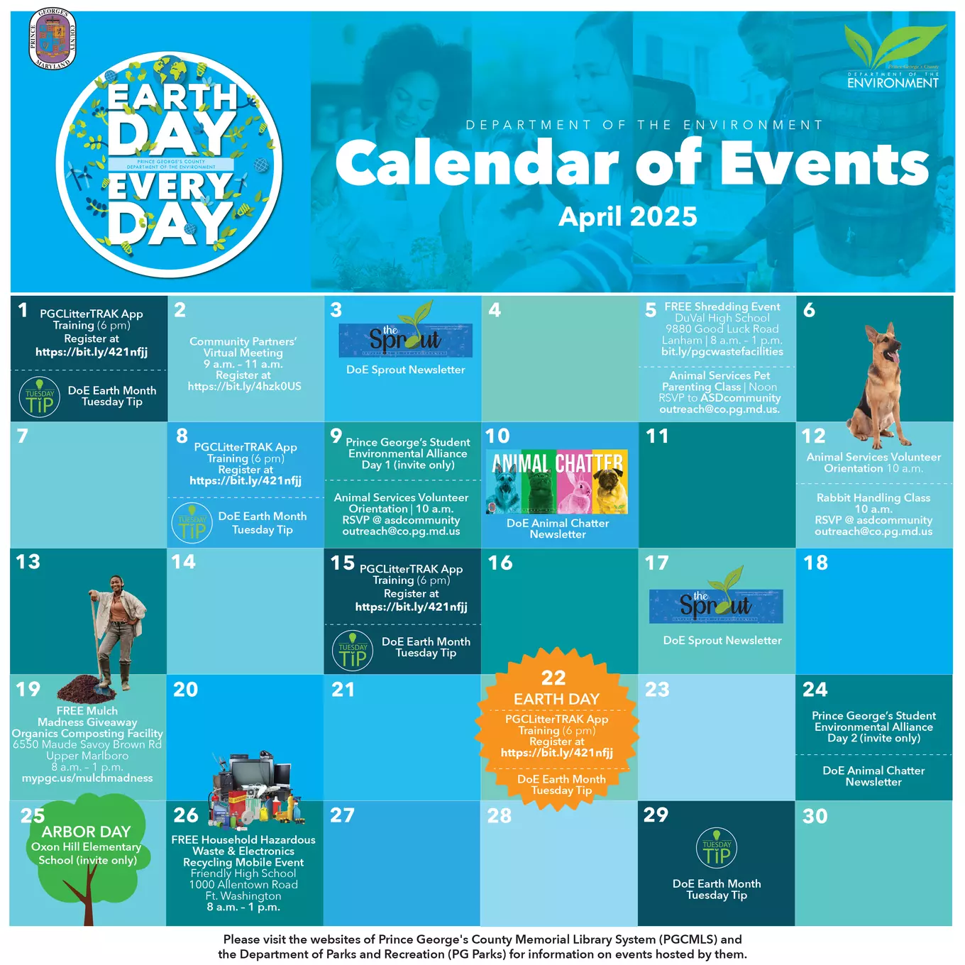 Earth Month Calendar 2025