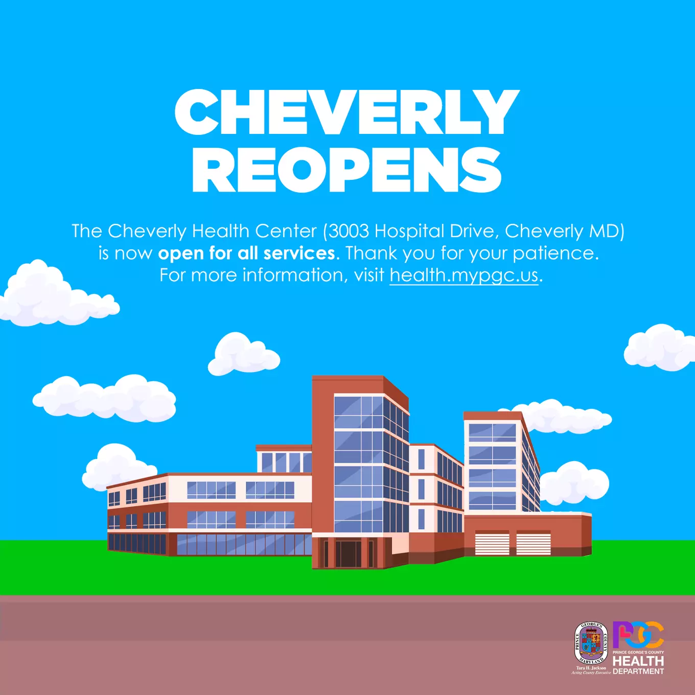 Cheverly reopen notice Jan 2025