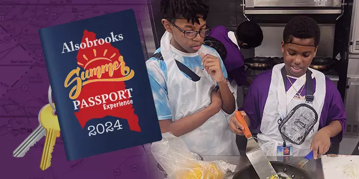 Culinary students in the Alsobrooks Summer Passport Experience