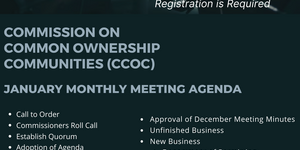 The Prince George’s County Office of Community Relations (OCR) will partner with the Commission on Common Ownership Communities (CCOC) on Wednesday, January 22, 2025, to host a virtual meeting. REGISTRATION IS REQUIRED!