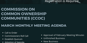 The Prince George’s County Office of Community Relations (OCR) will partner with the Commission on Common Ownership Communities (CCOC) on Wednesday, March 26, 2025, to host a virtual meeting. REGISTRATION IS REQUIRED!