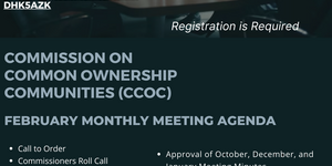 The Prince George’s County Office of Community Relations (OCR) will partner with the Commission on Common Ownership Communities (CCOC) on Wednesday, February 26, 2025, to host a virtual meeting. REGISTRATION IS REQUIRED!