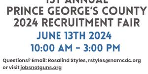 Jobs Not Guns June 13th 2024 Recruitment Fair Flyer
